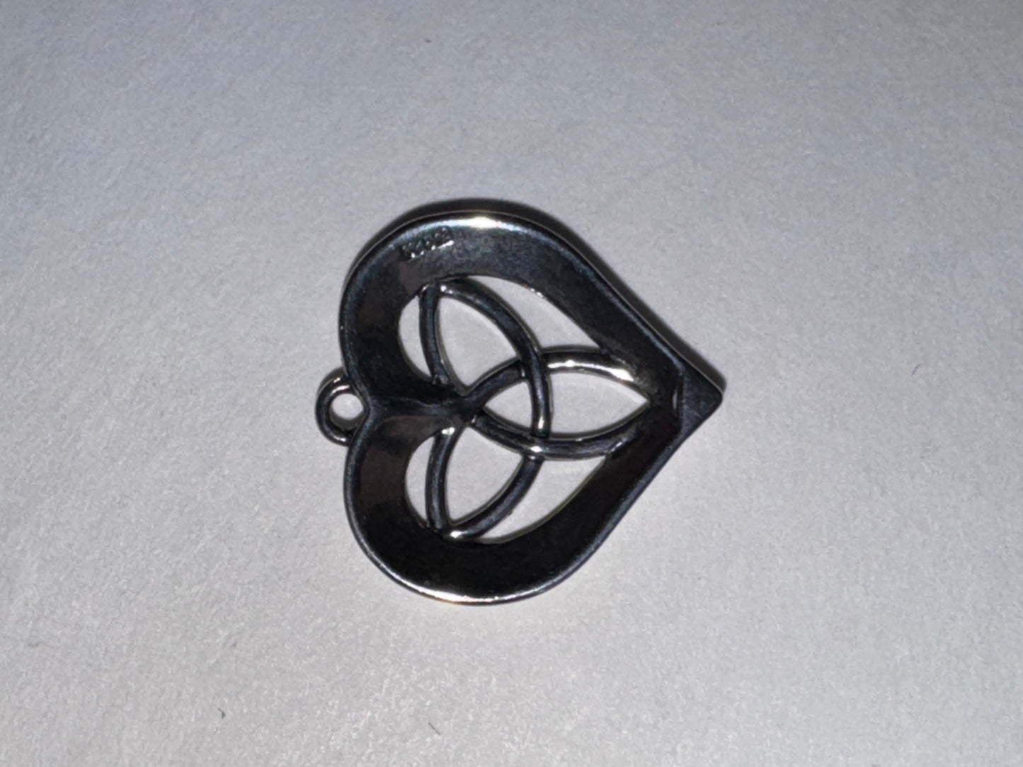 Triquetra Heart Design Sterling Silver Pendant
