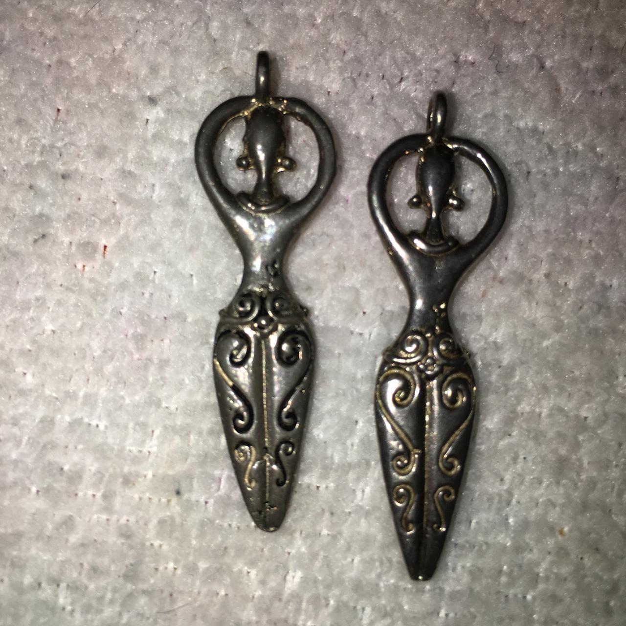 Silver Ornate Celtic Goddess Pendant