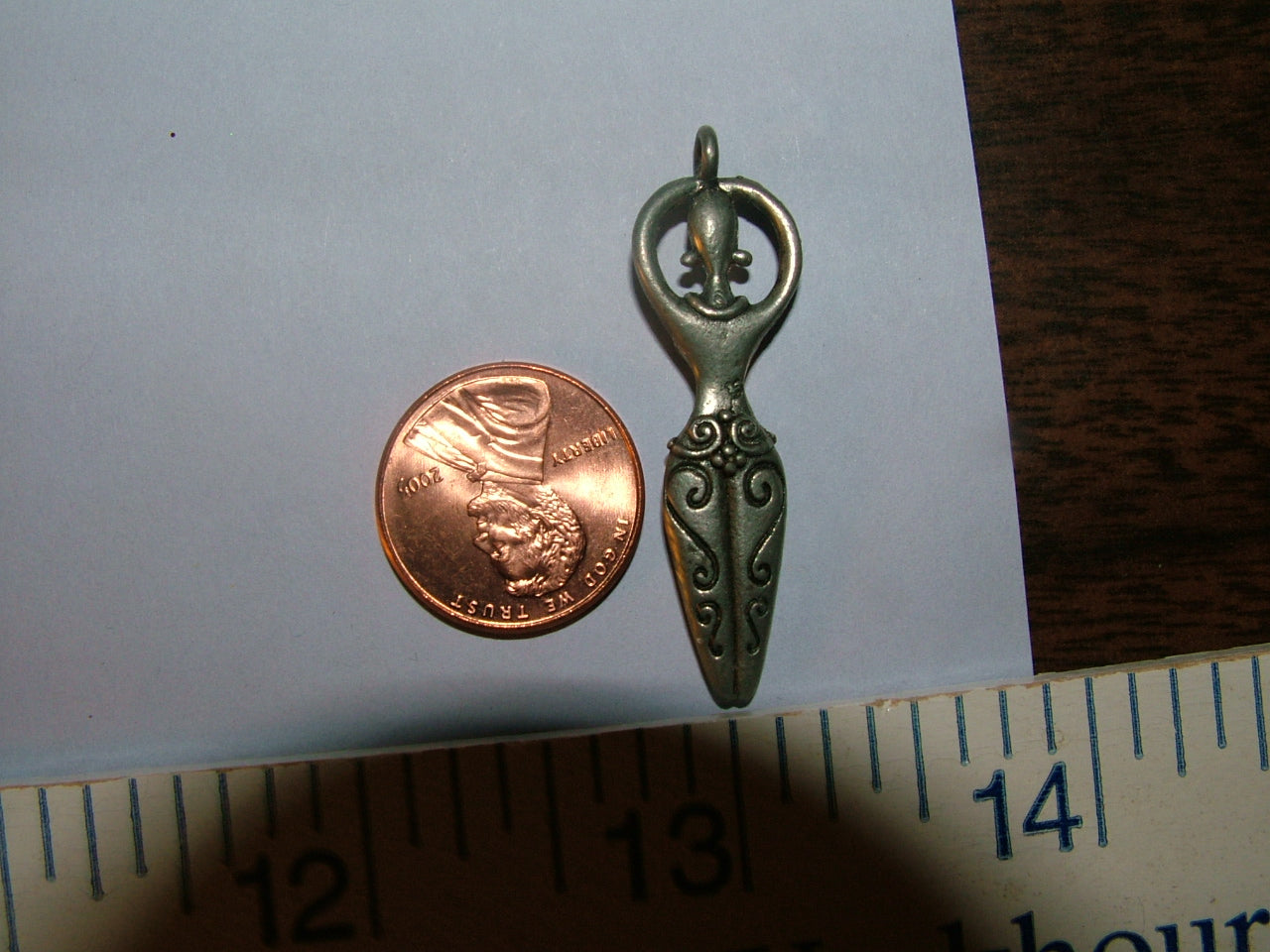 Silver Ornate Celtic Goddess Pendant