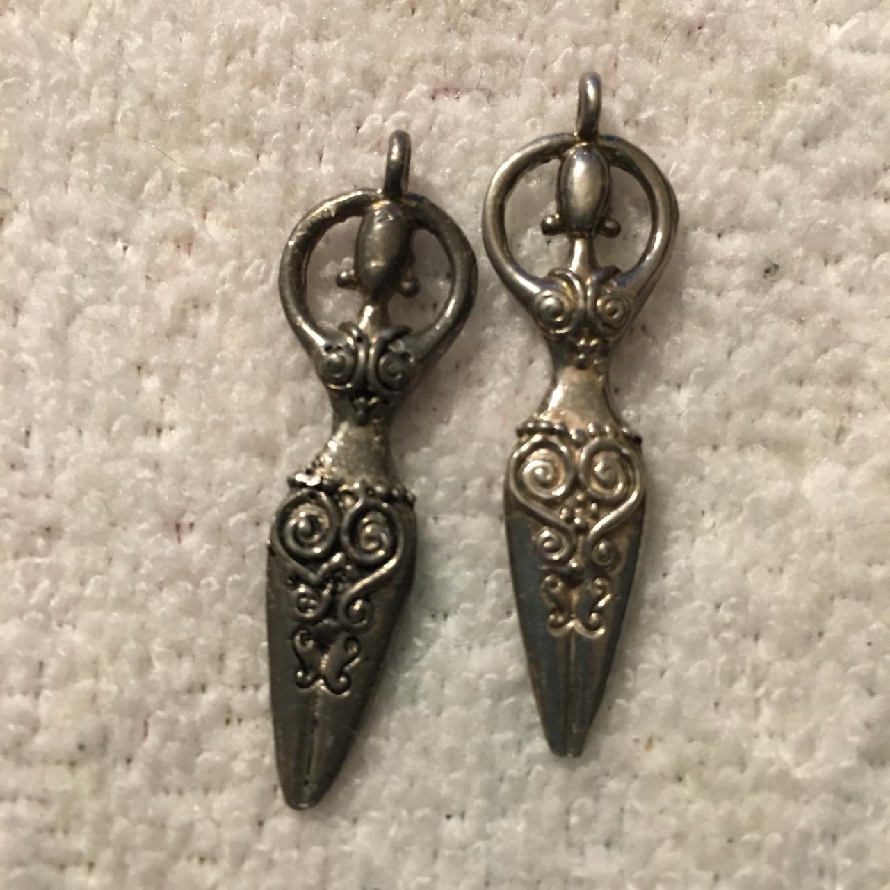 Silver Ornate Celtic Goddess Pendant