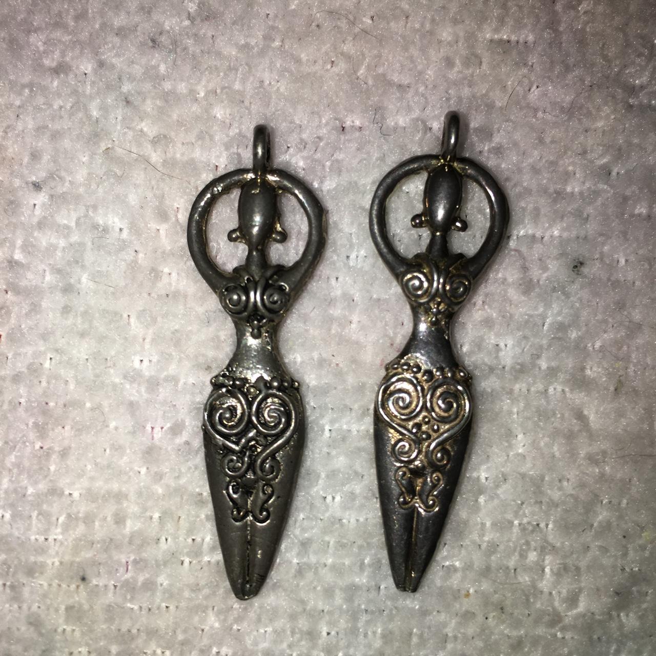 Silver Ornate Celtic Goddess Pendant