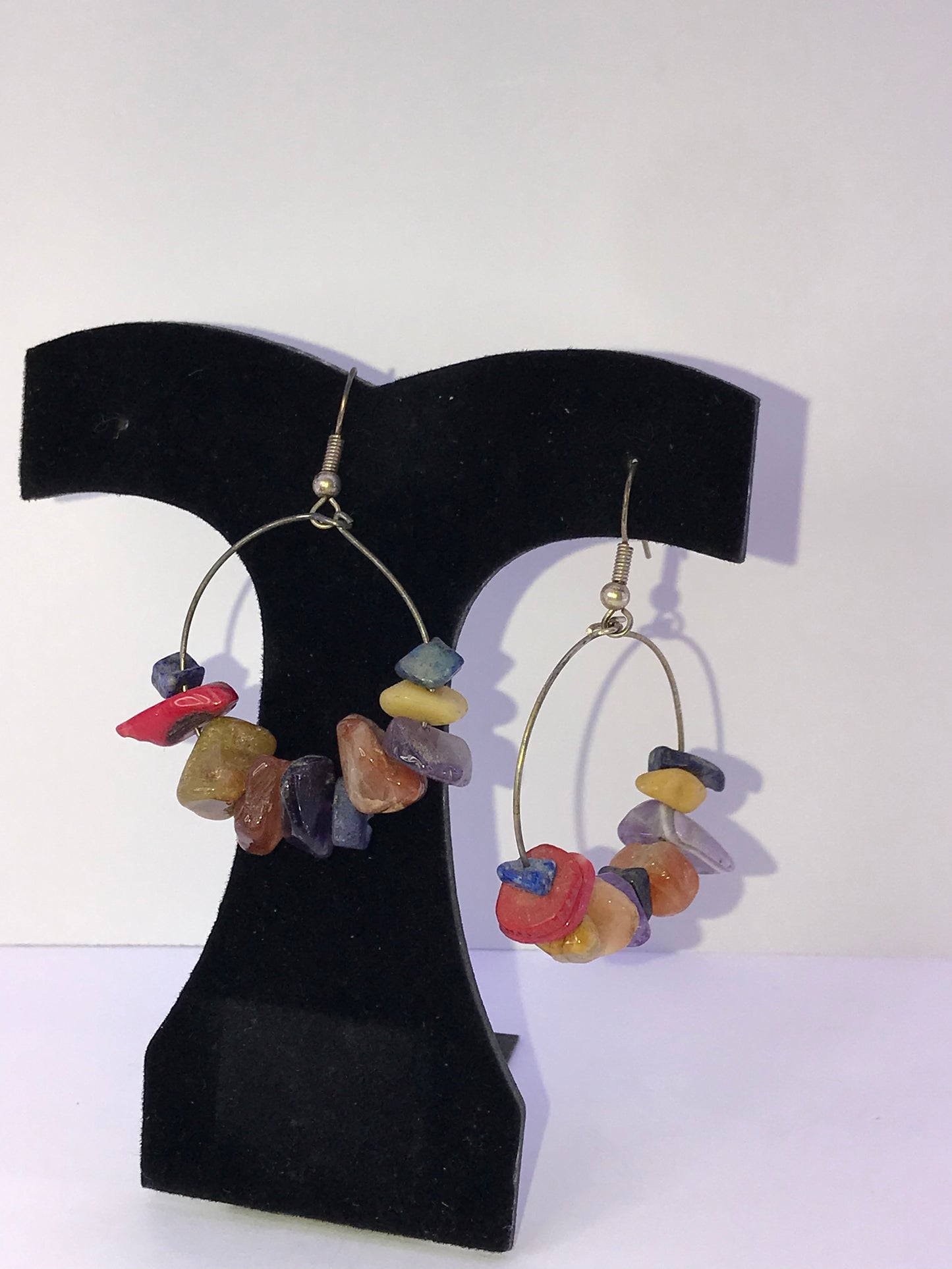 Chakra Dangle Hoop Earrings