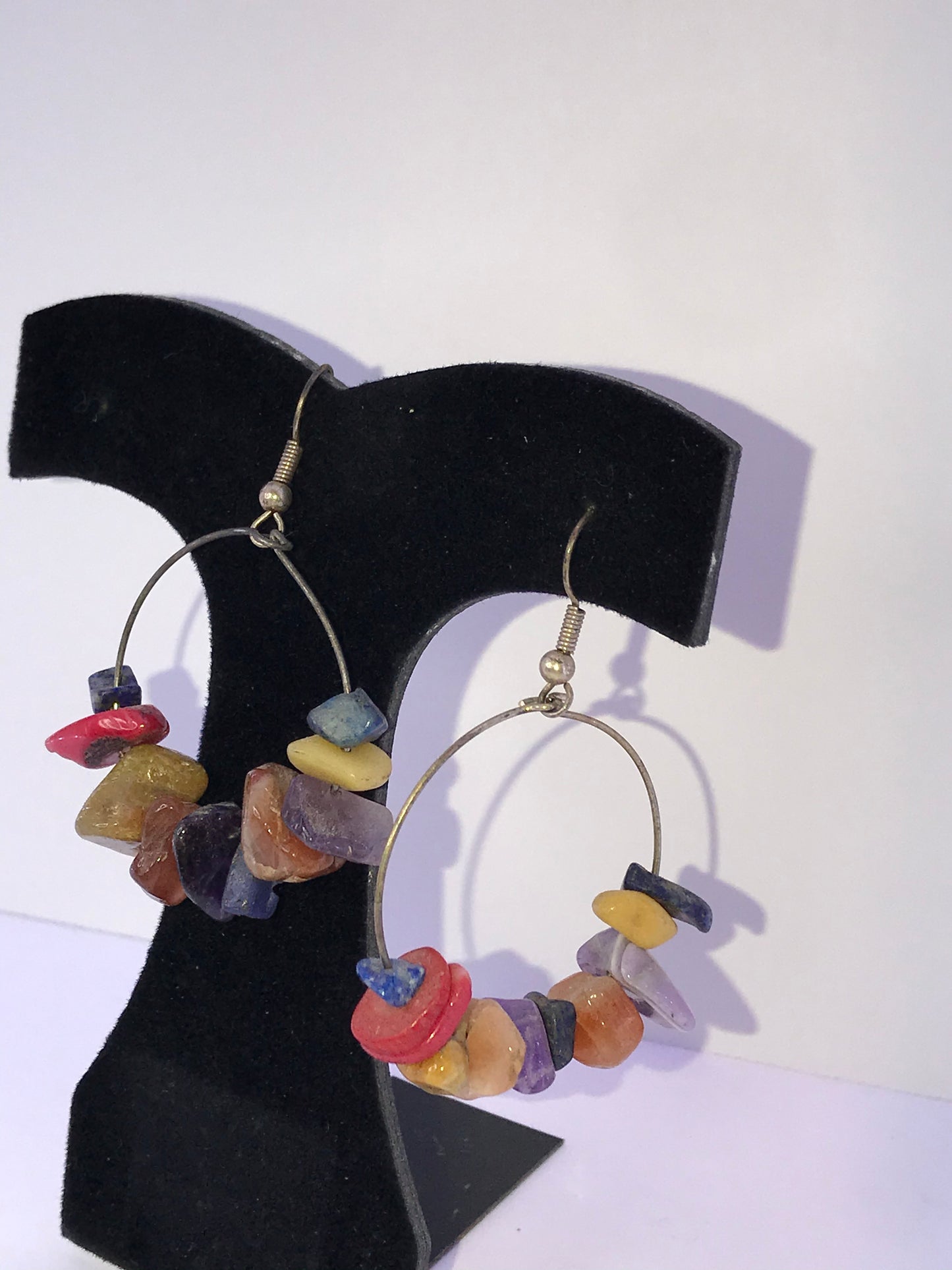 Chakra Dangle Hoop Earrings