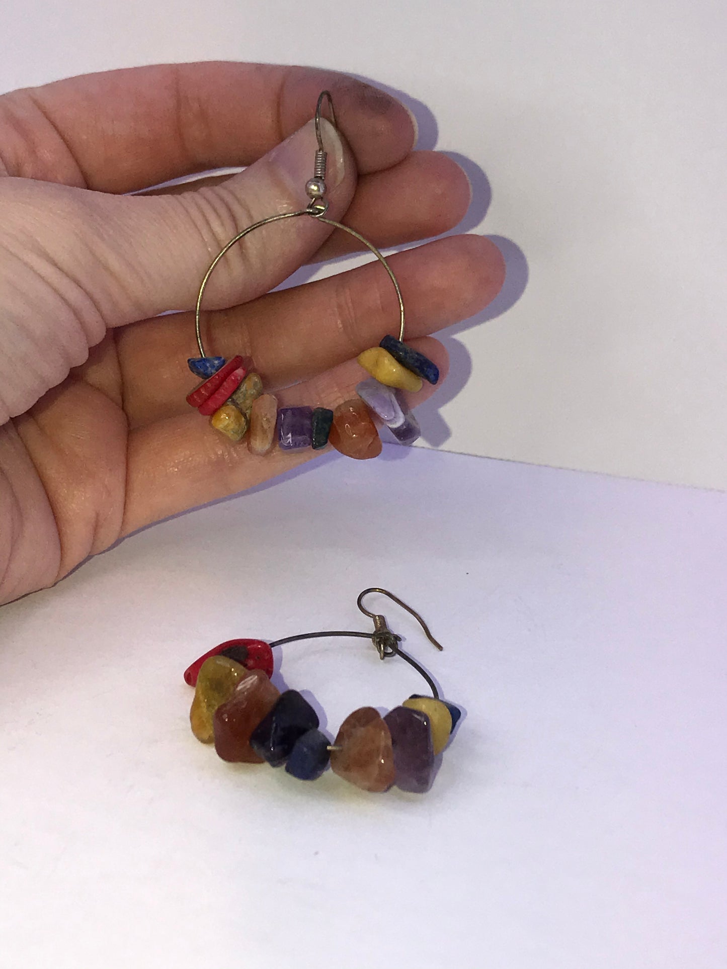 Chakra Dangle Hoop Earrings