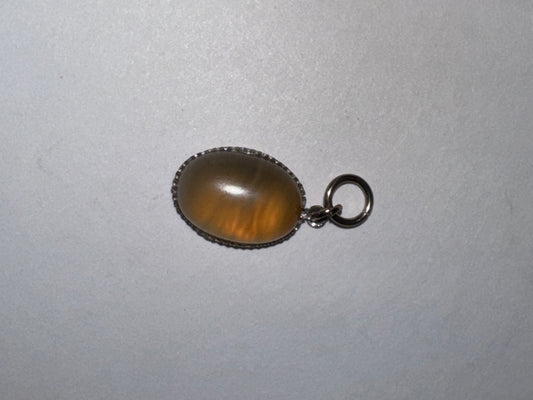 Natural Citrine Cabochon Oval Pendant