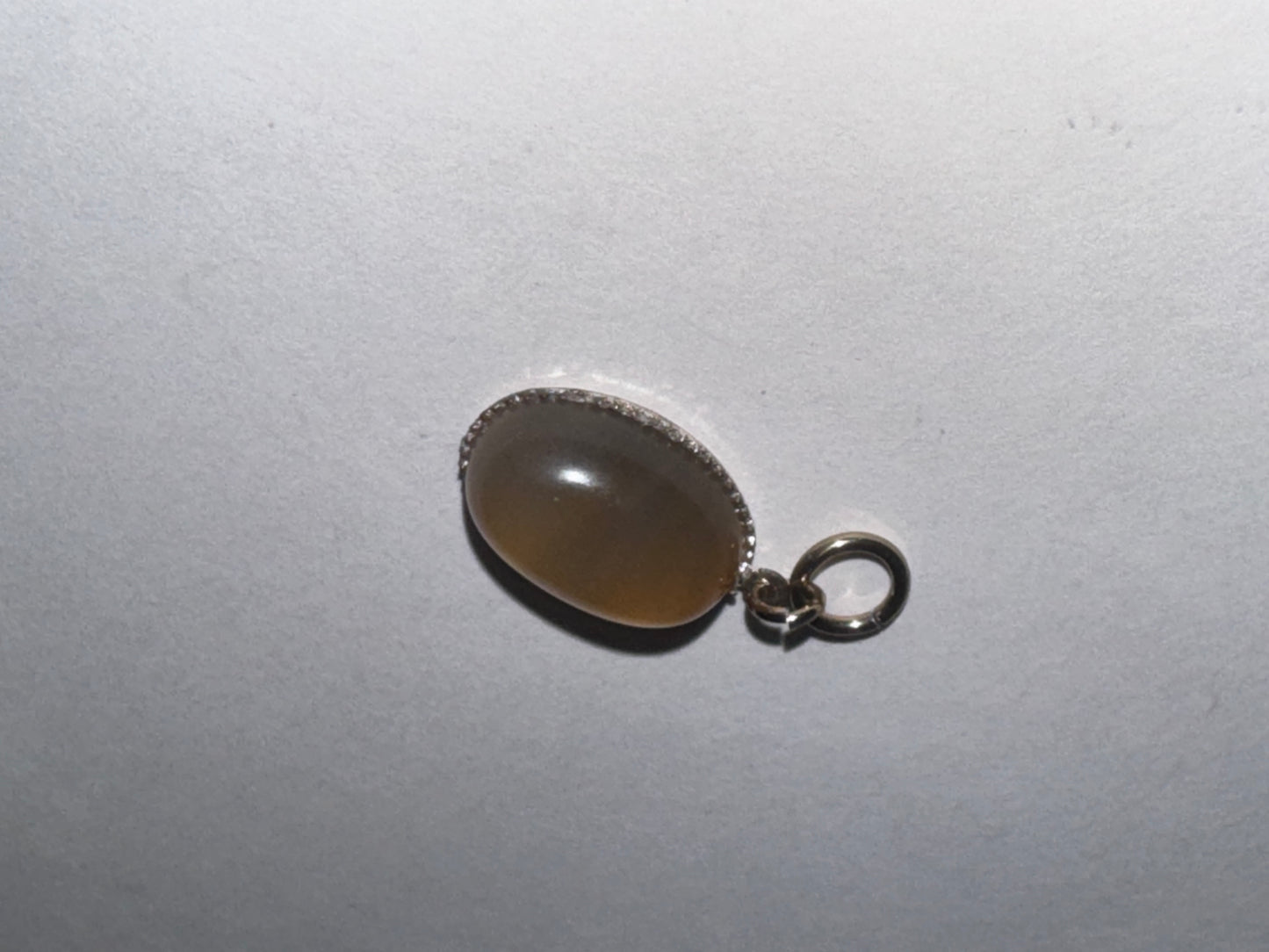 Natural Citrine Cabochon Oval Pendant