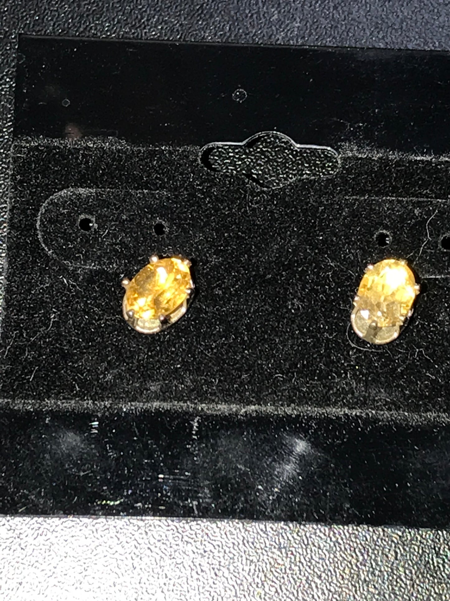 Sterling Silver Citrine Post Earrings