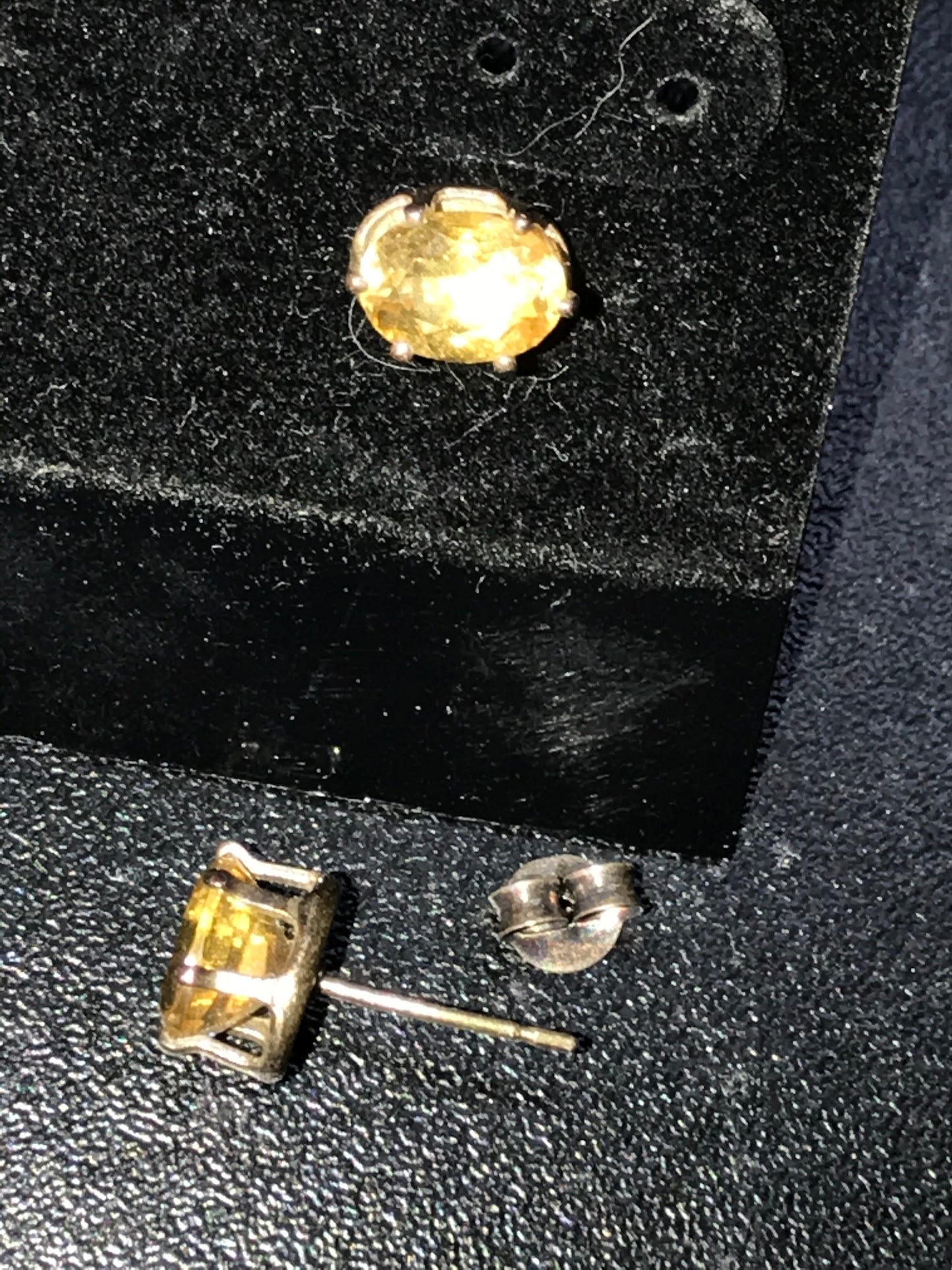 Sterling Silver Citrine Post Earrings