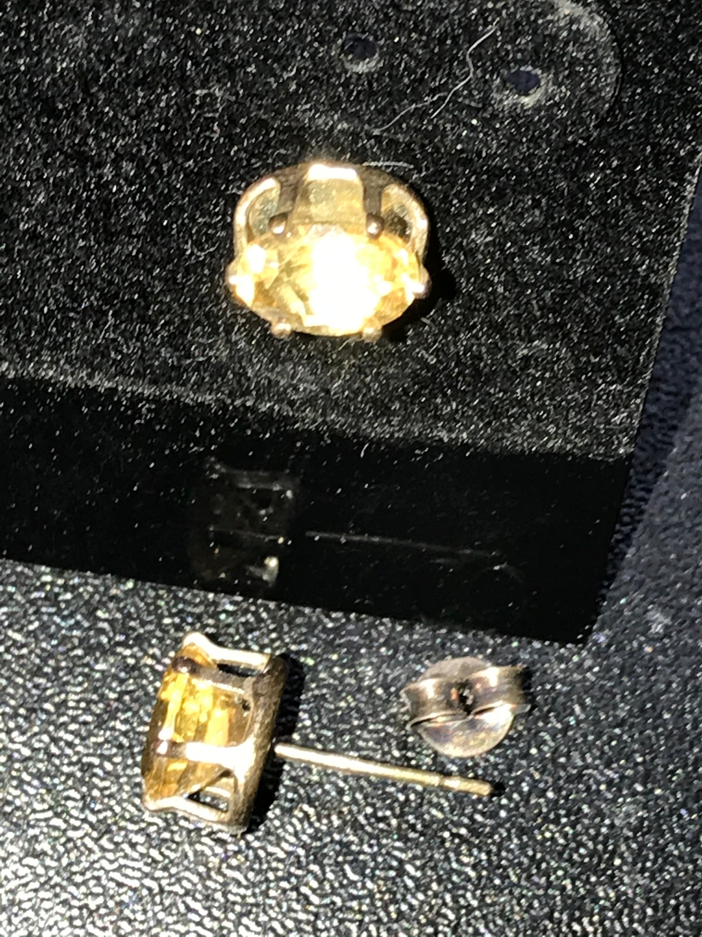 Sterling Silver Citrine Post Earrings