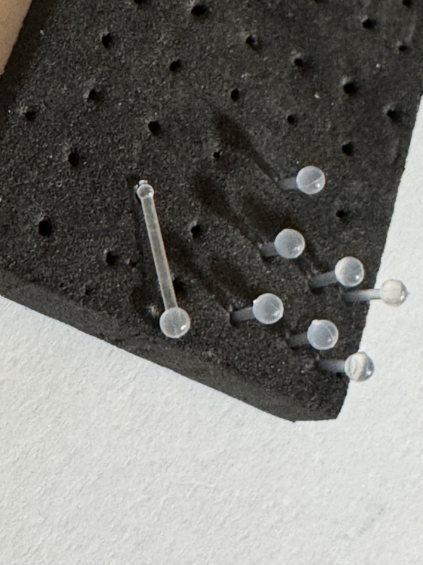 20 Gauge Clear Spacer Nose Rings