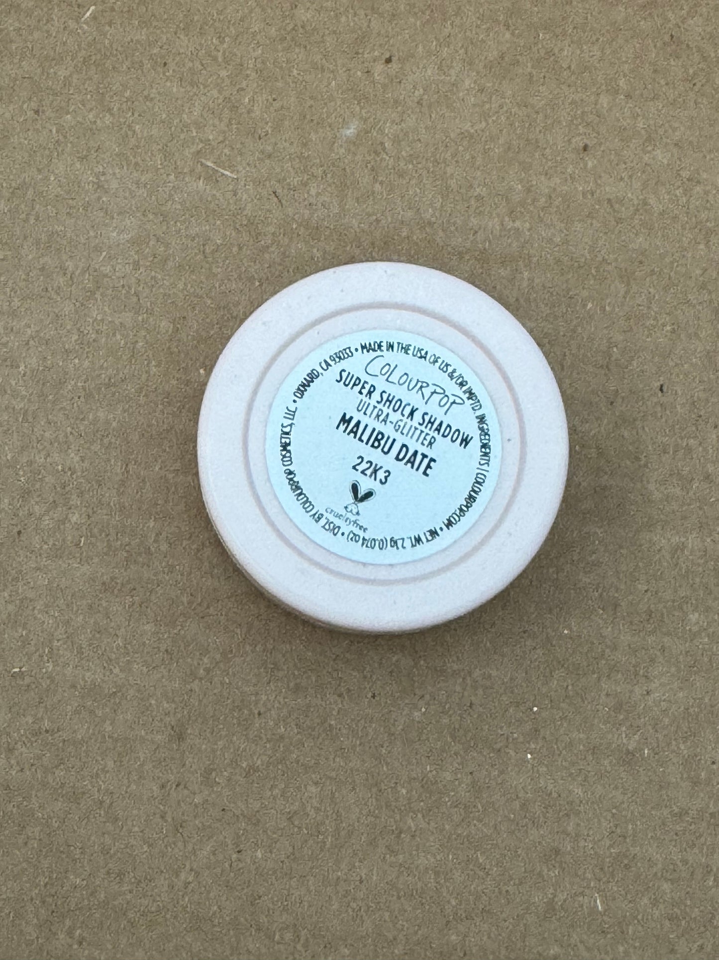 ColourPop Cosmetics Super Shock Shadow, Malibu Date, Limited Edition