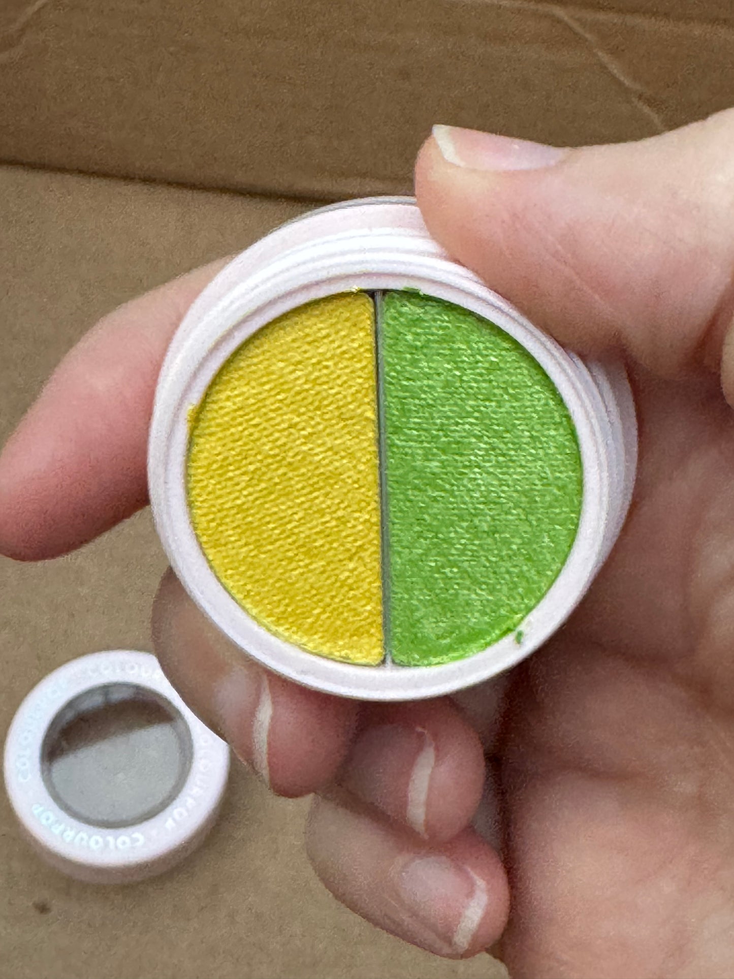 Colourpop Cosmetics Supershock shadow in a Split Pan shade Duo