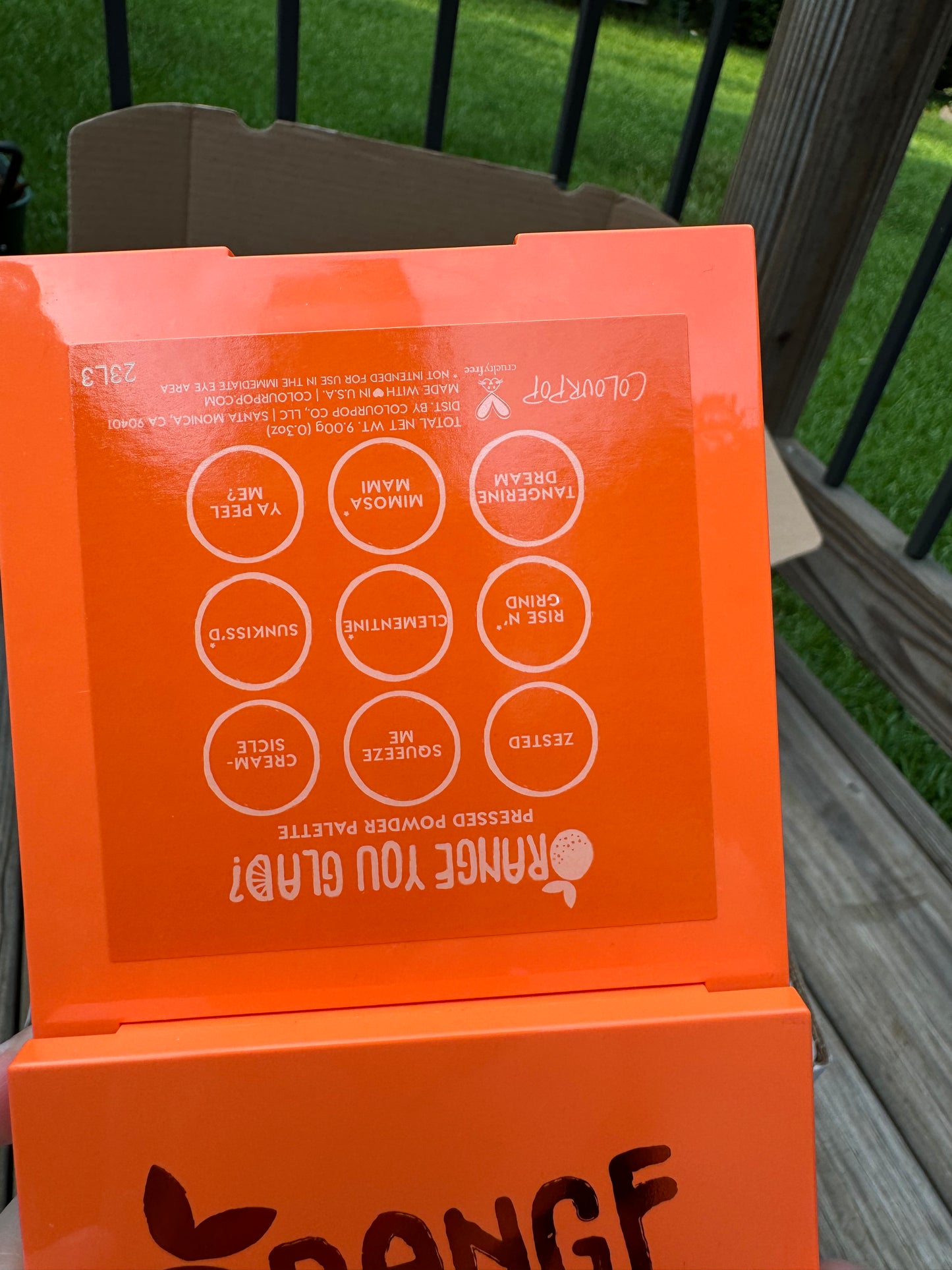 Colourpop Cosmetics Orange You Glad? Shadow Palette
