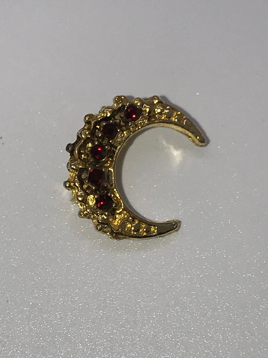 Gold Tone Crescent Moon Pin