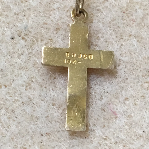 10 Kt Gold Tri-Tone Cross