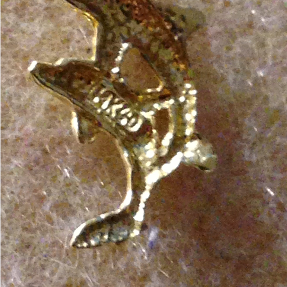 14 kt Gold Double Dolphin Pendant