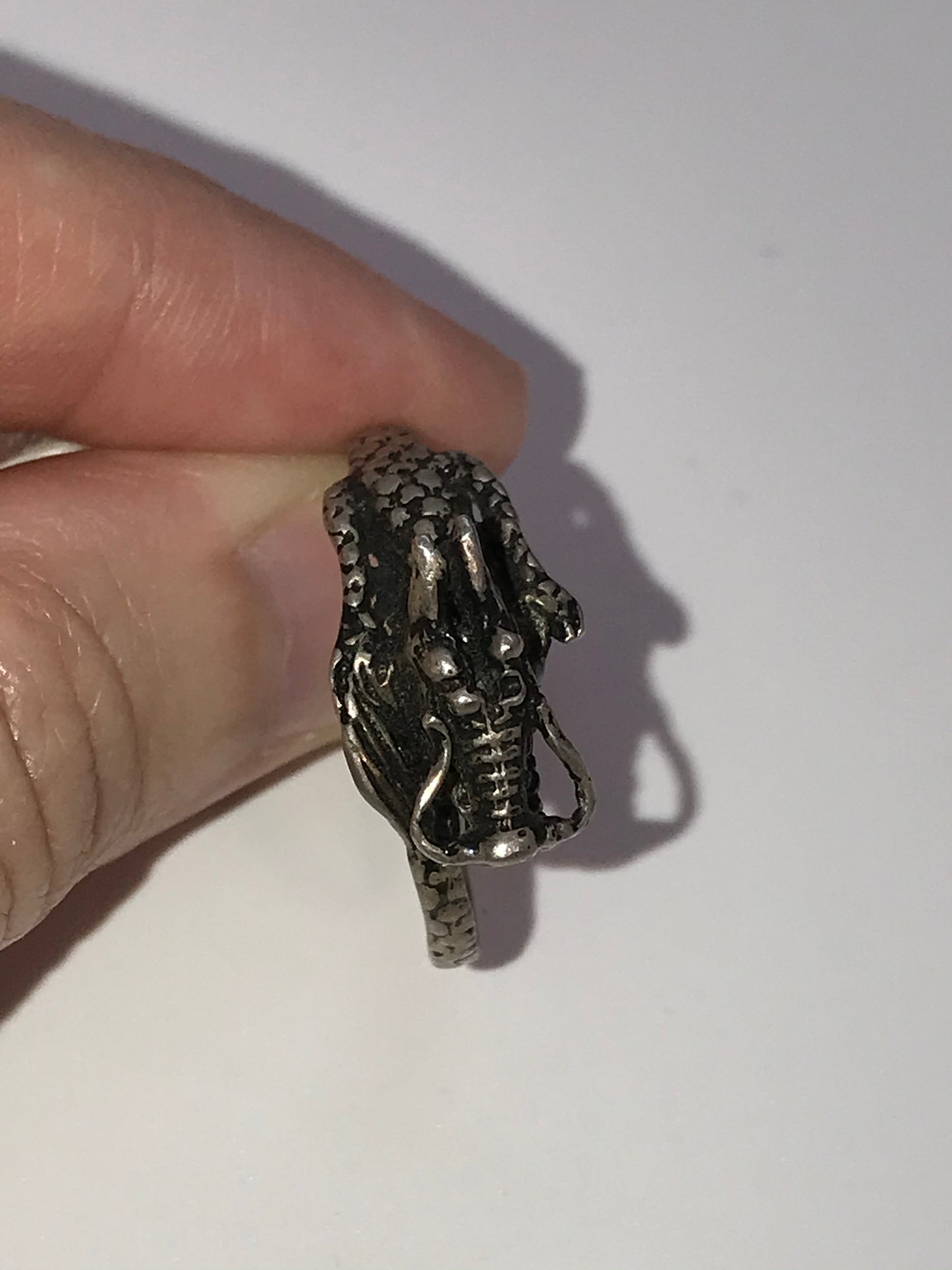 Sterling Silver Dragon Ring, Size 12 3/4