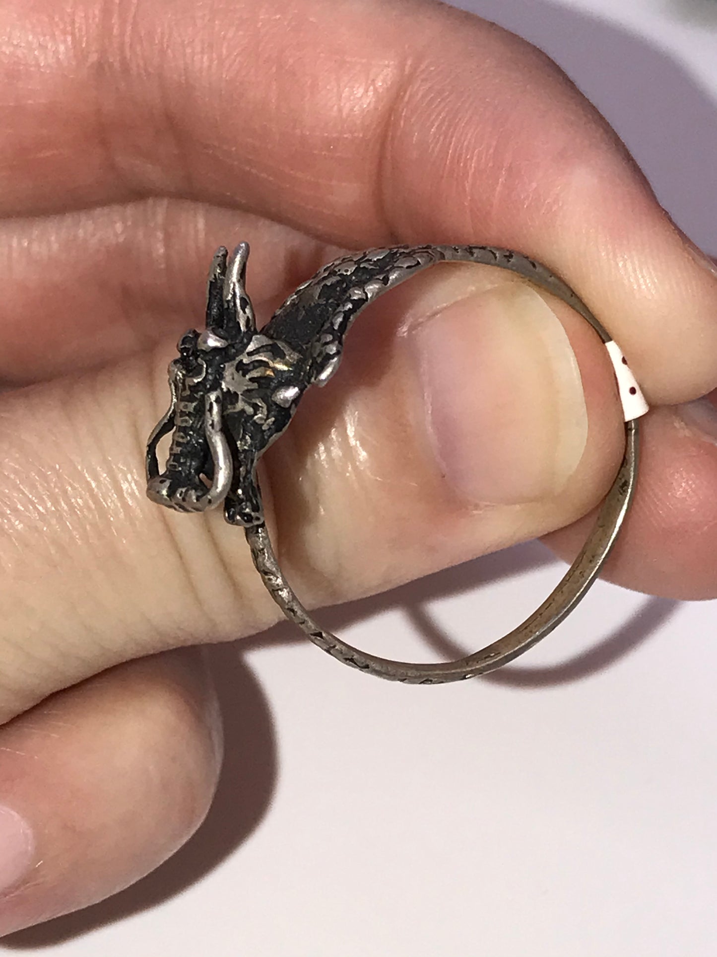 Sterling Silver Dragon Ring, Size 12 3/4
