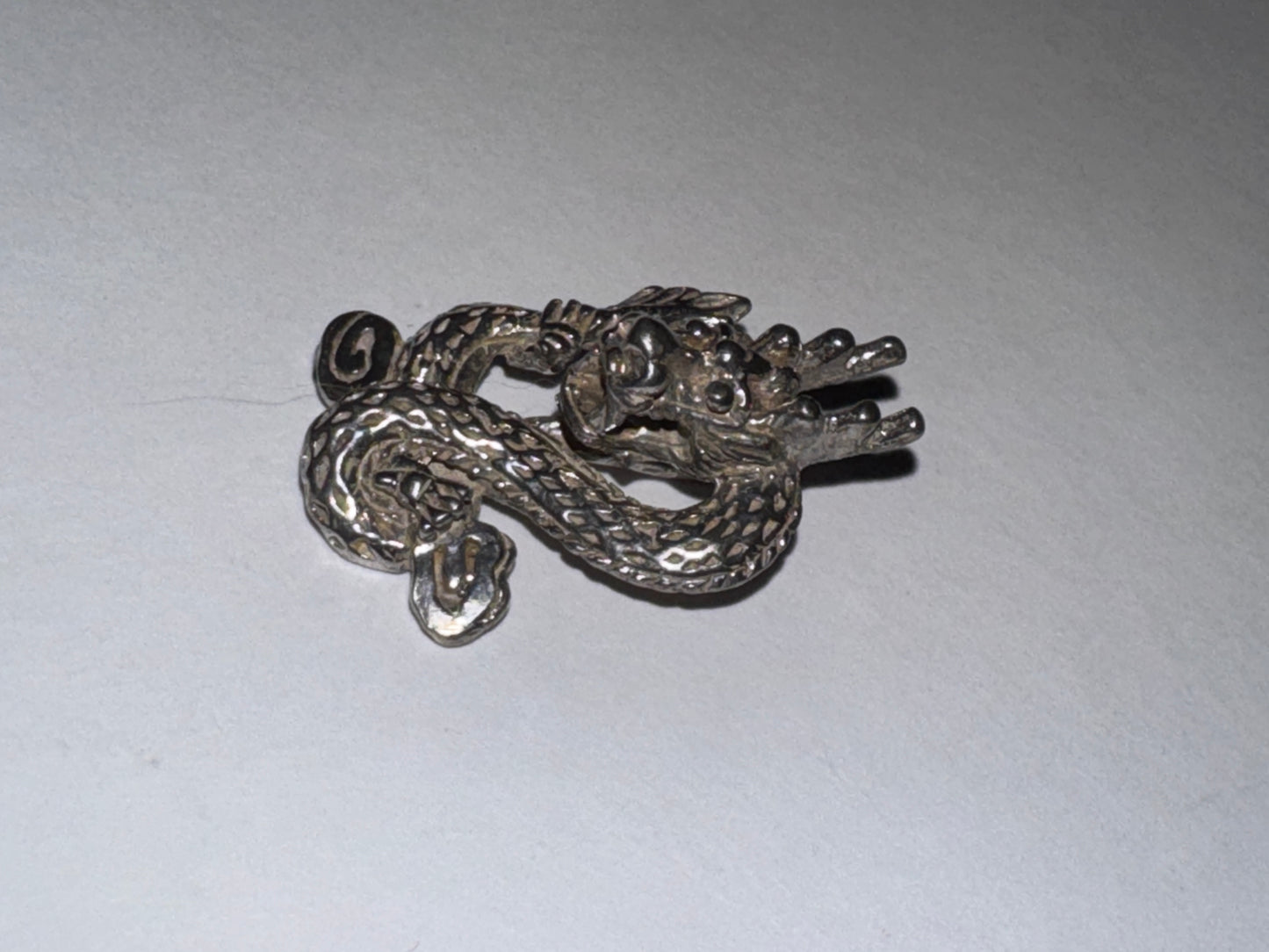 Sterling Silver Asian Dragon Pendant