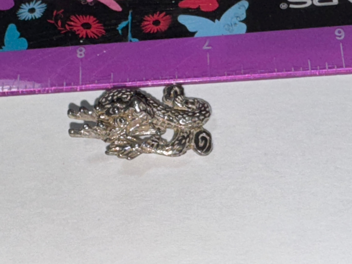 Sterling Silver Asian Dragon Pendant