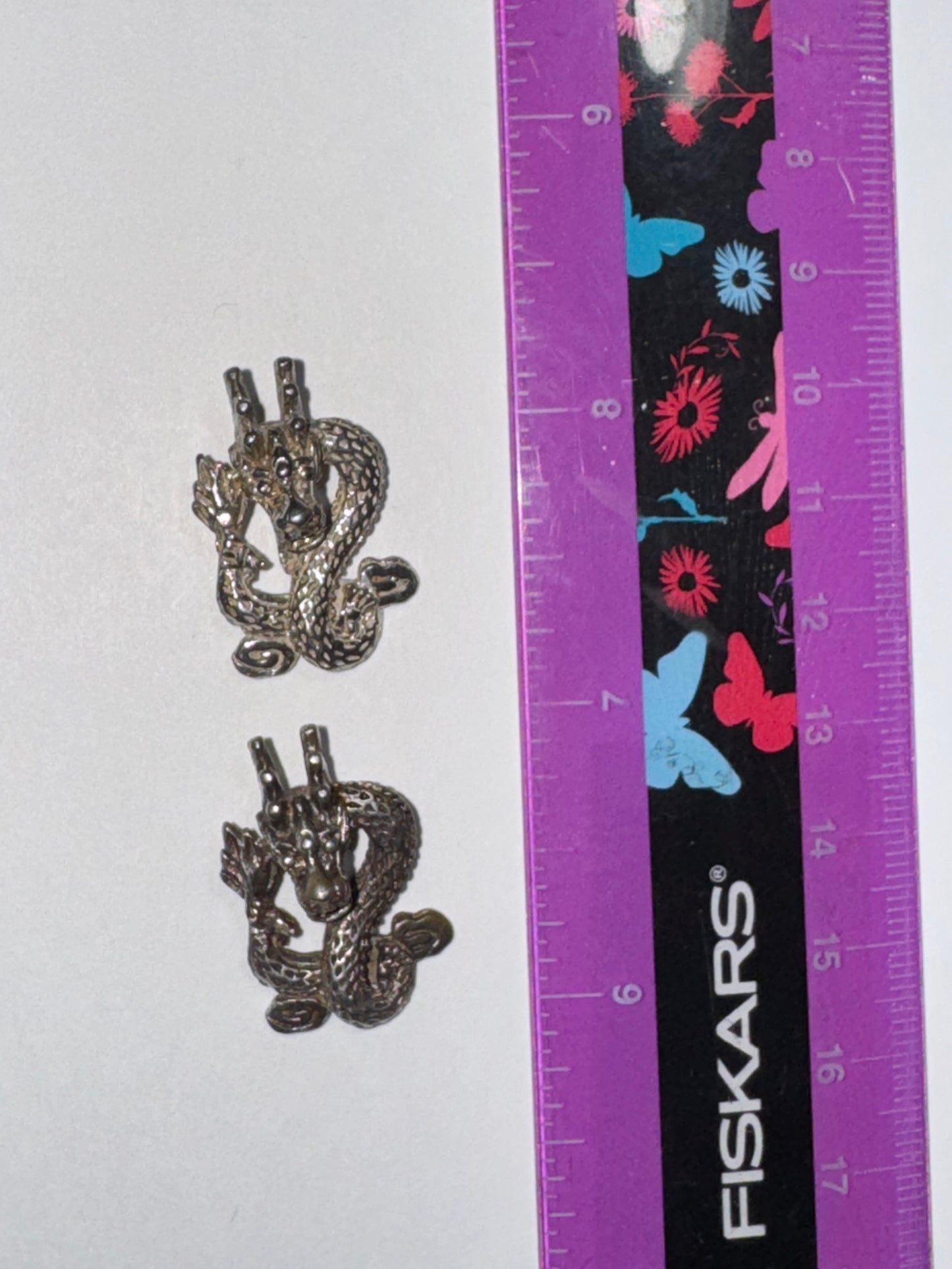Sterling Silver Asian Dragon Pendant