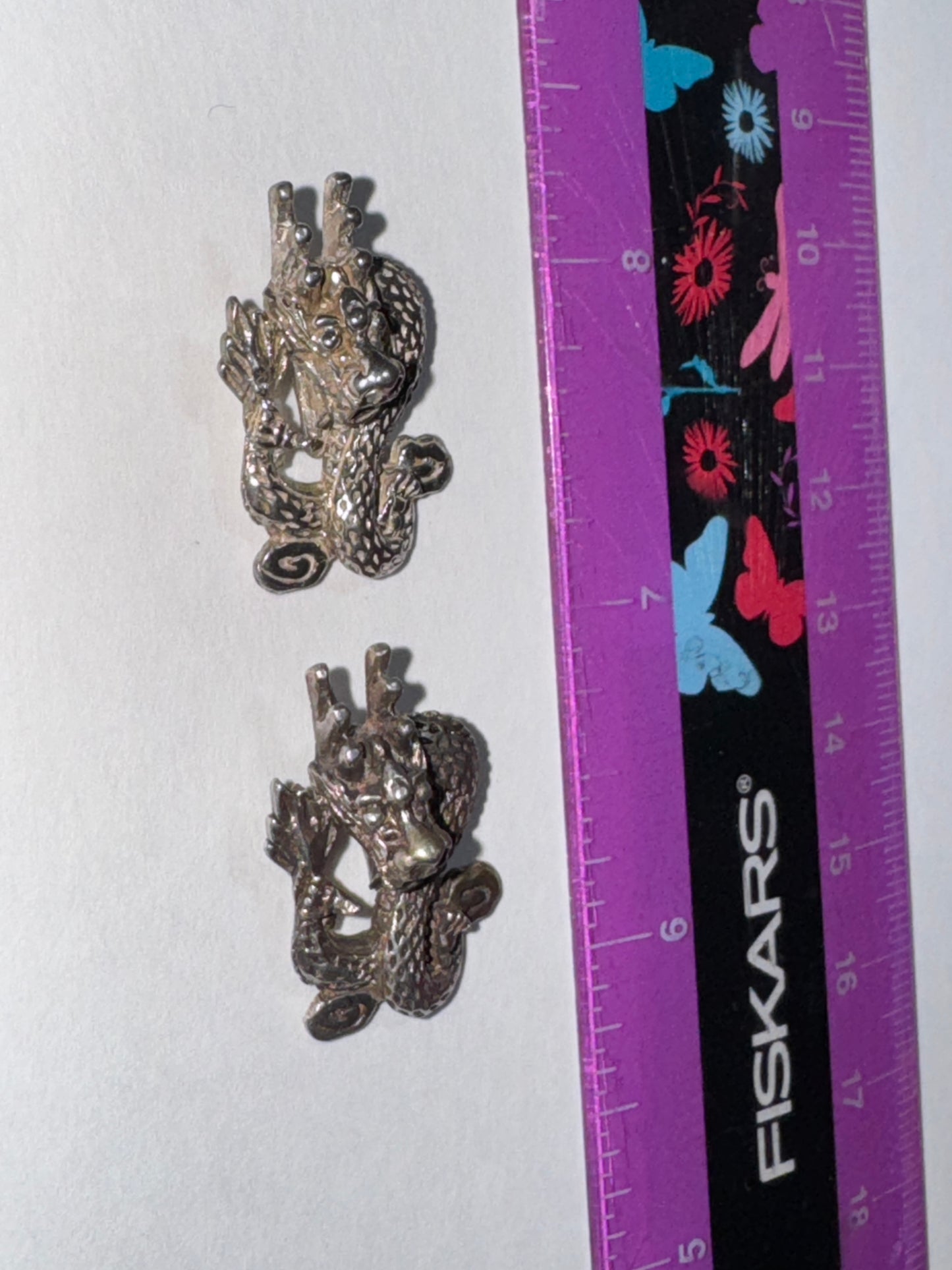 Sterling Silver Asian Dragon Pendant