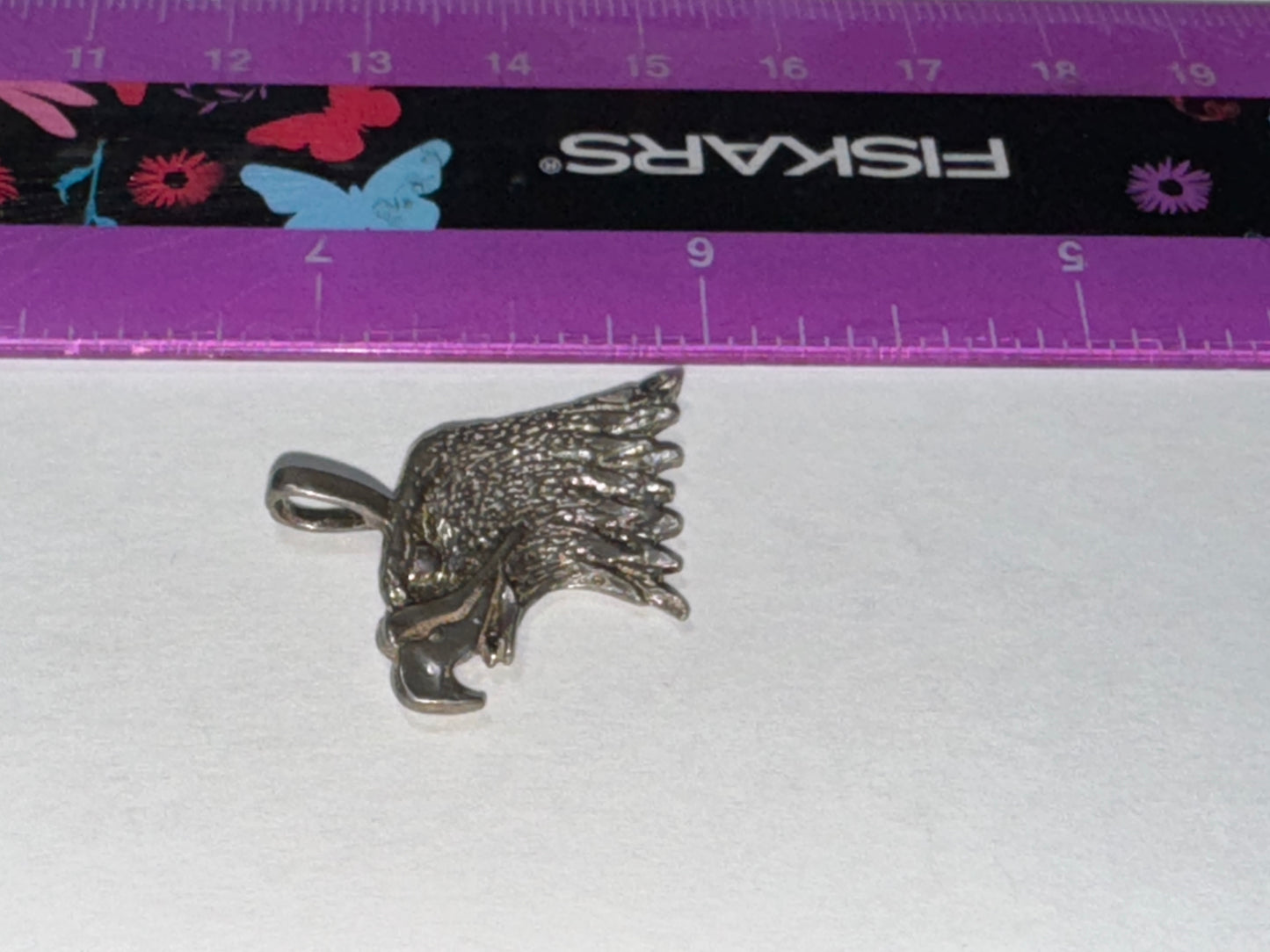 Unfinished Sterling Silver Eagle Head Pendant