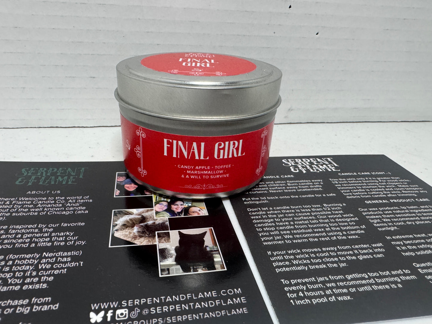 Final Girl Soy Candle by Serpent & Flame