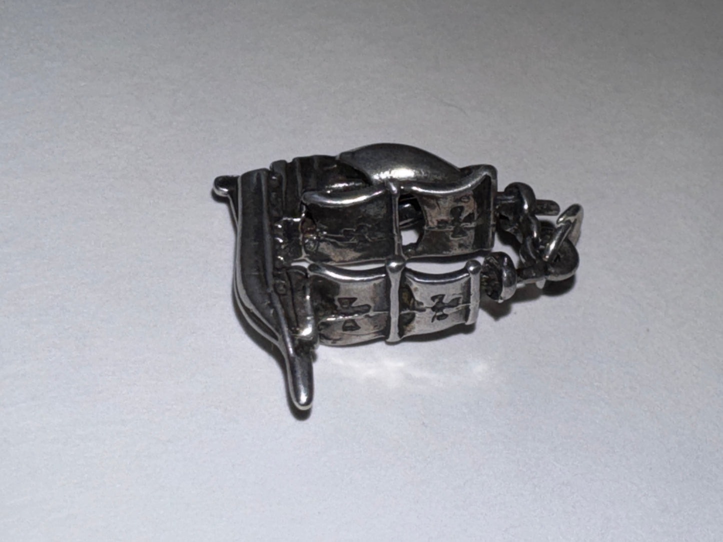 Sterling Silver French Ship Pendant