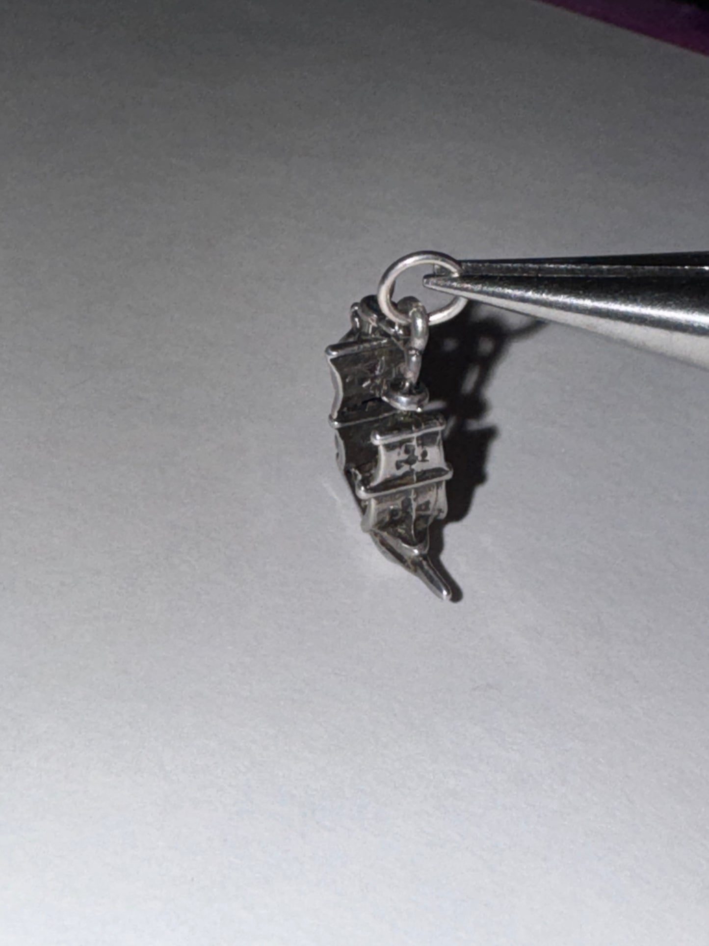 Sterling Silver French Ship Pendant