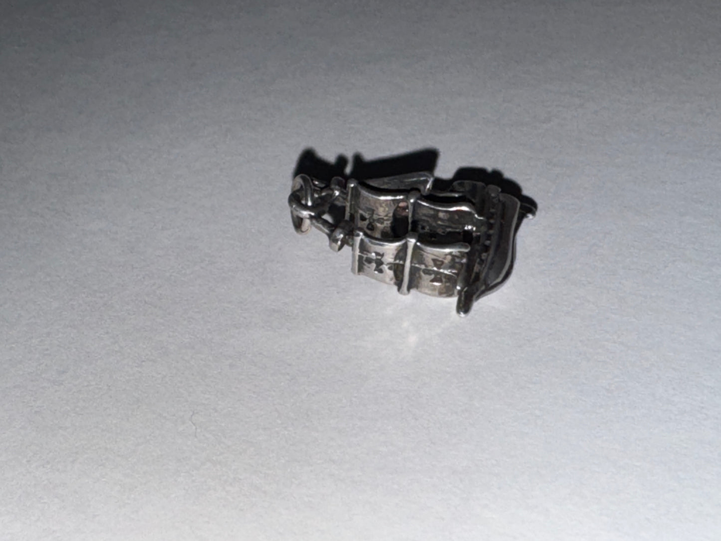 Sterling Silver French Ship Pendant