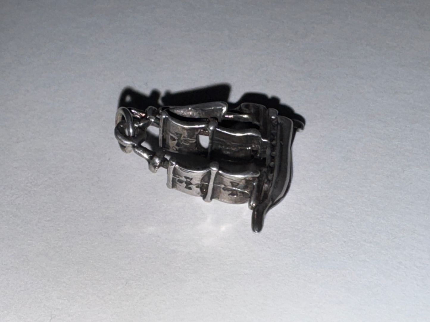 Sterling Silver French Ship Pendant