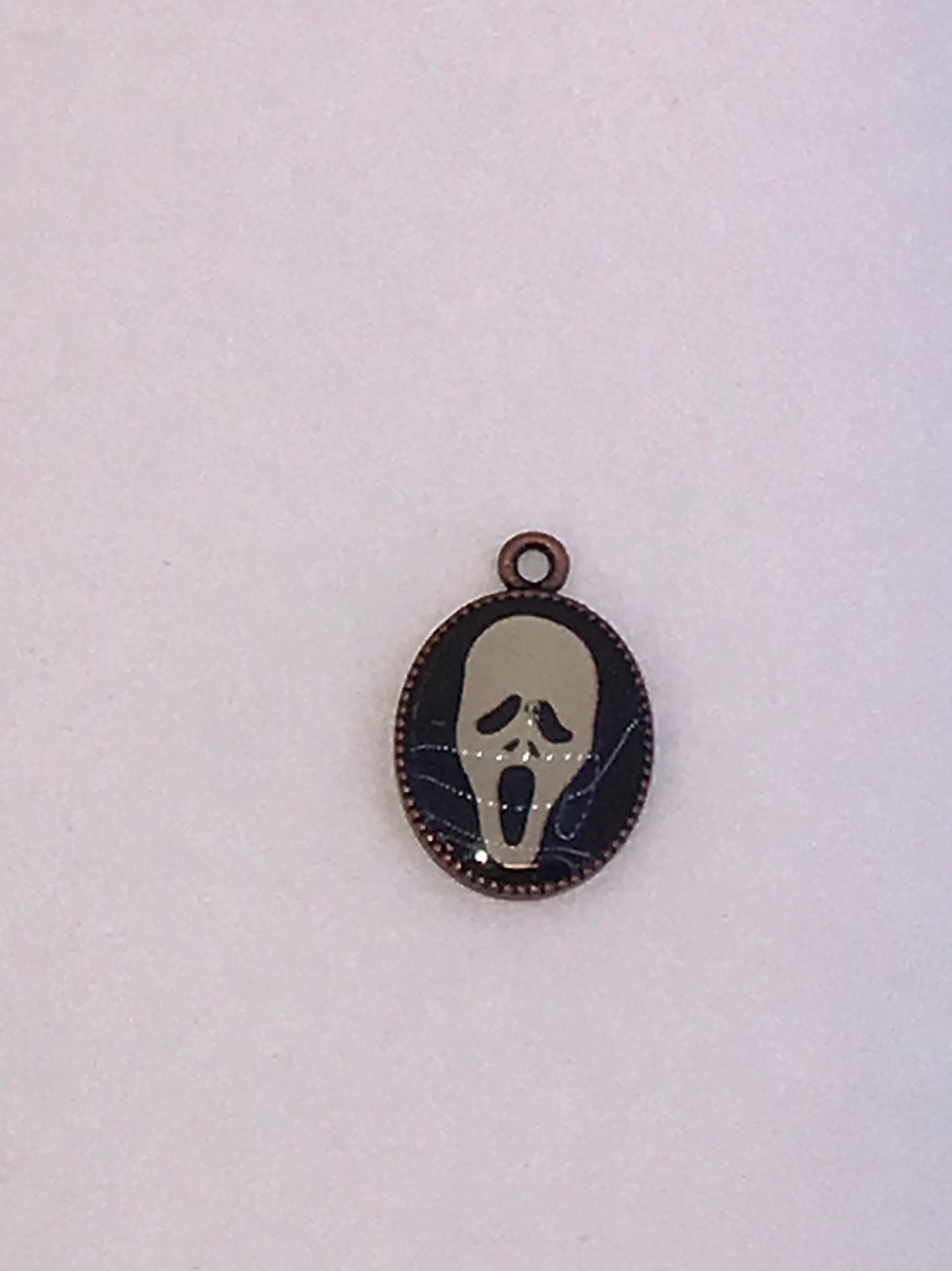 Cute Brass Ghost Scream Head Charm