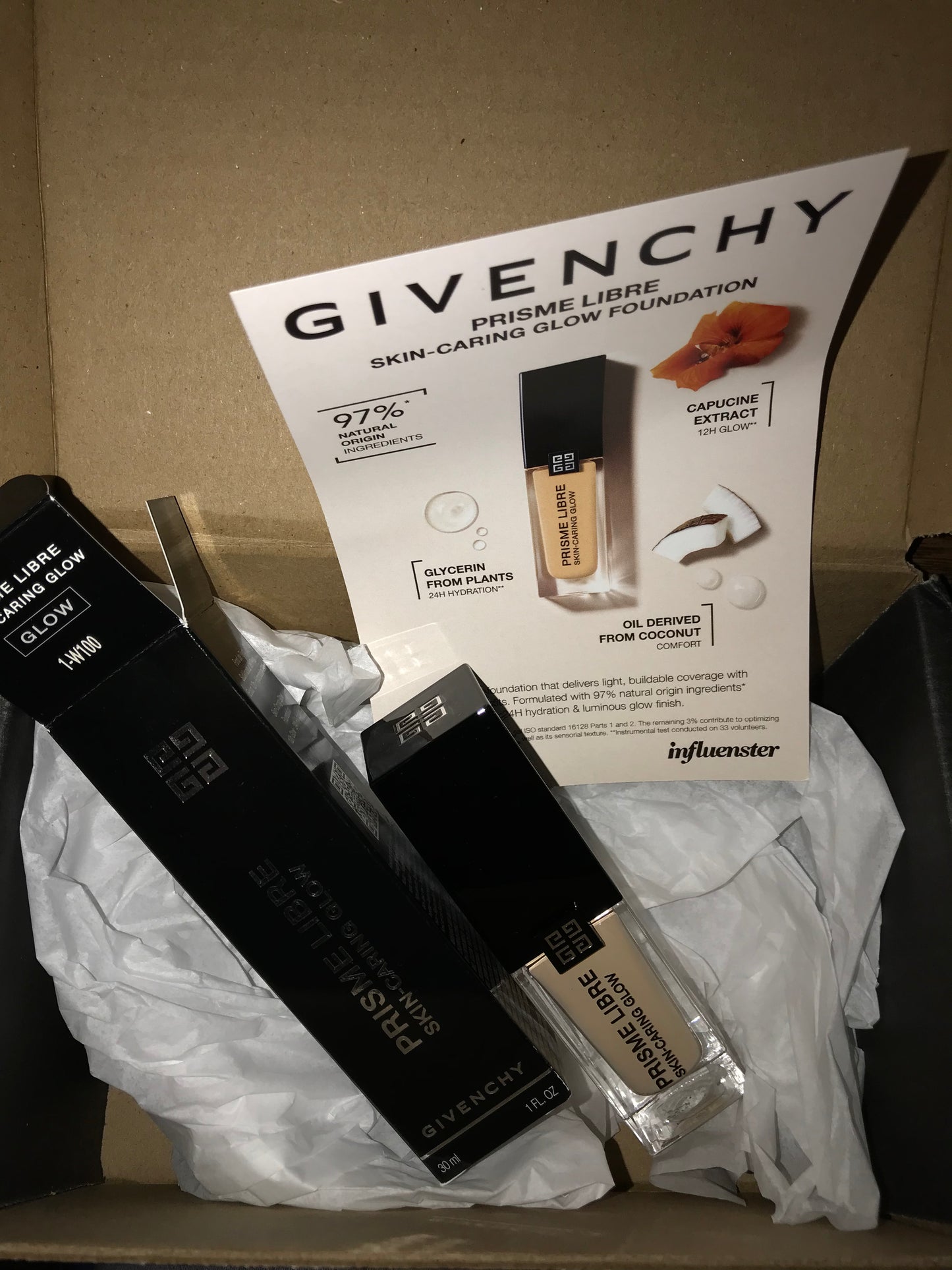 Givenchy PRISME LIBRE GLOW SERUM FOUNDATION in shade 1-w100