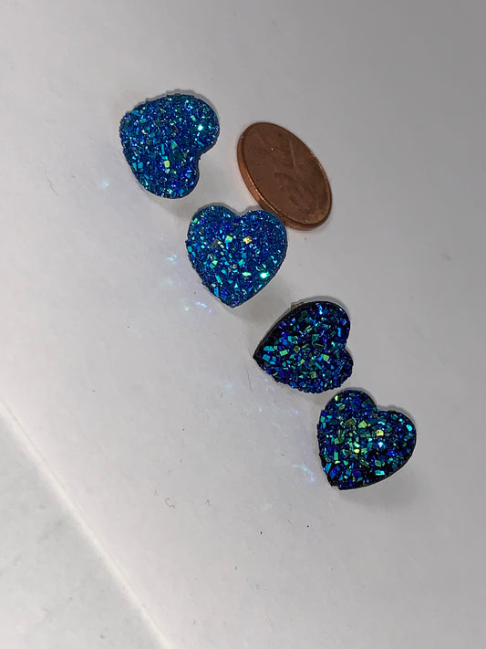 Glitter Heart Post Earrings