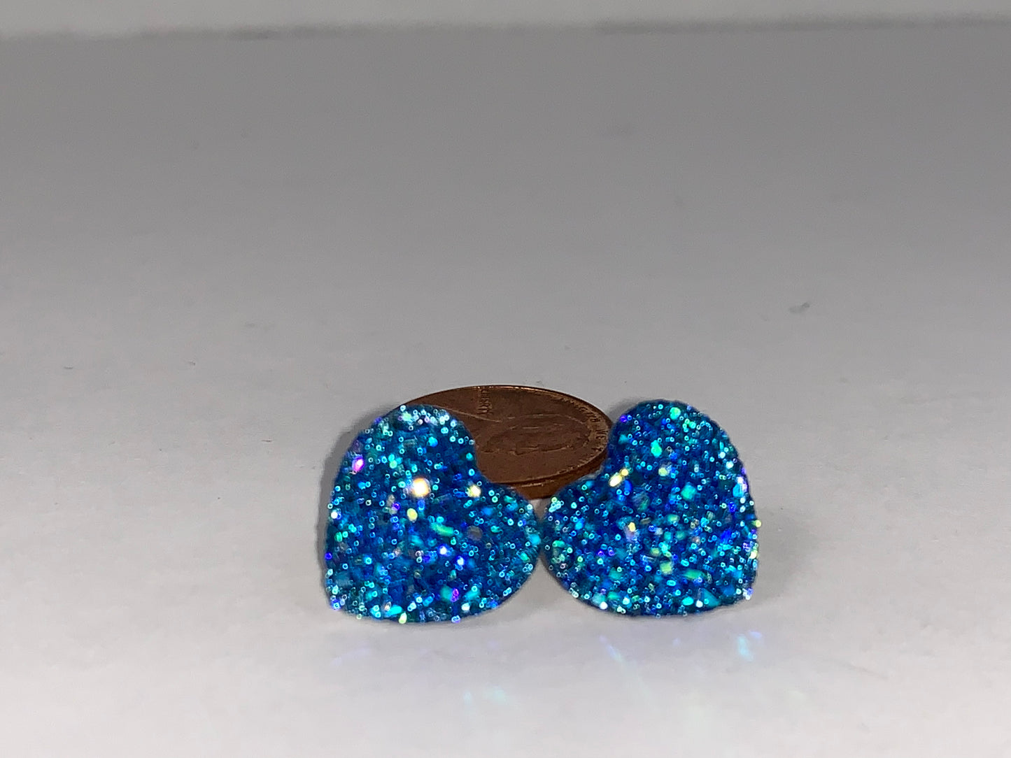 Glitter Heart Post Earrings