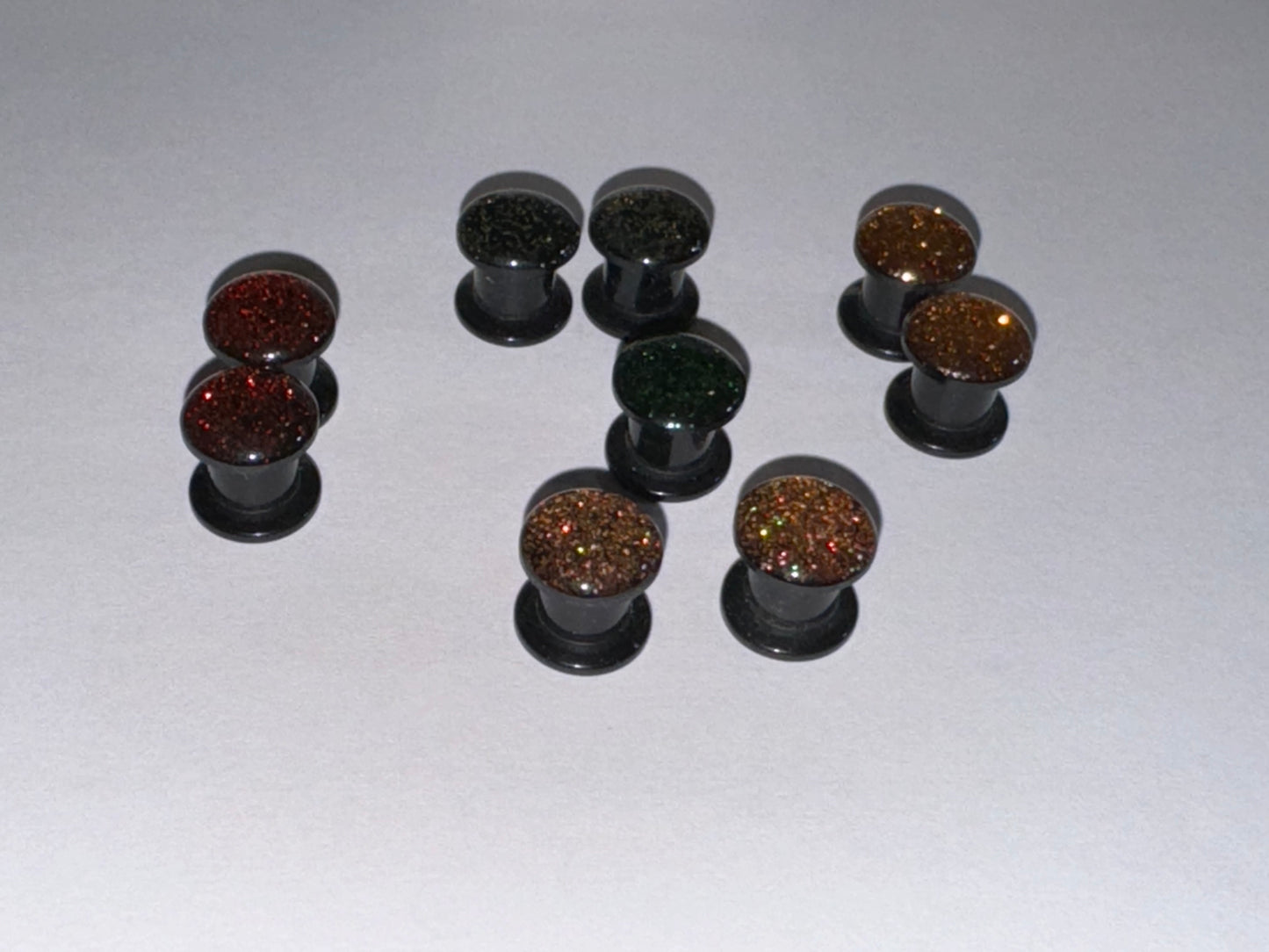 0 Gauge Glitter Uv Acrylic Plugs