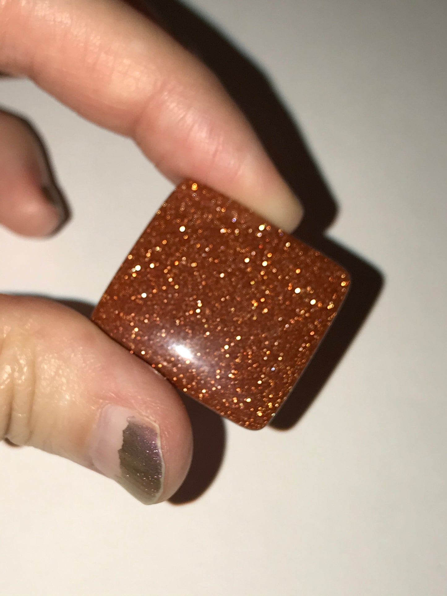 Square Gold Goldstone Pin