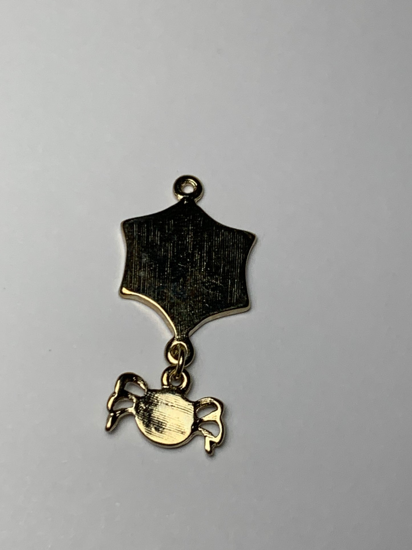 Golden Spider Web with Spider Dangle Pendant