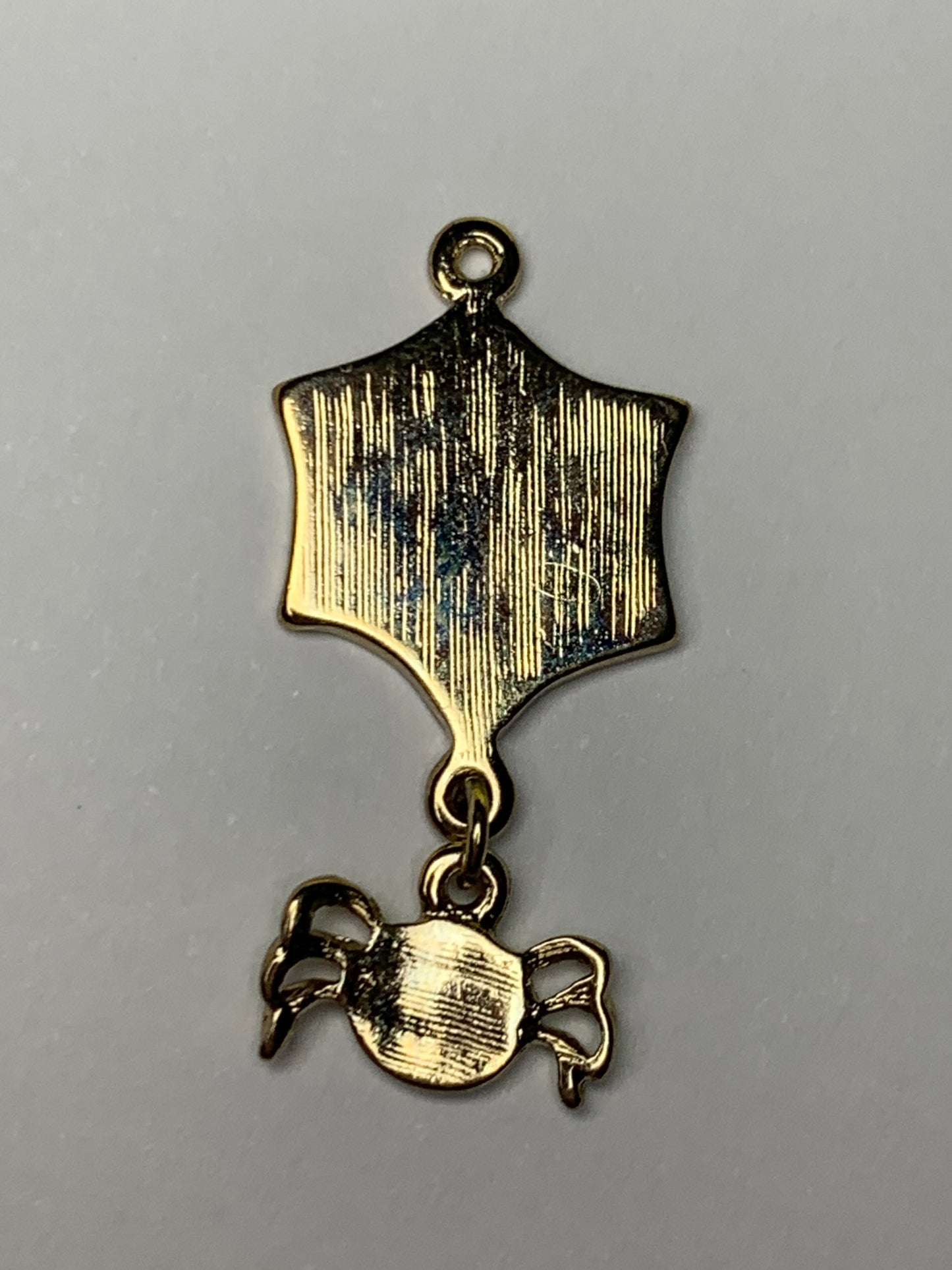 Golden Spider Web with Spider Dangle Pendant