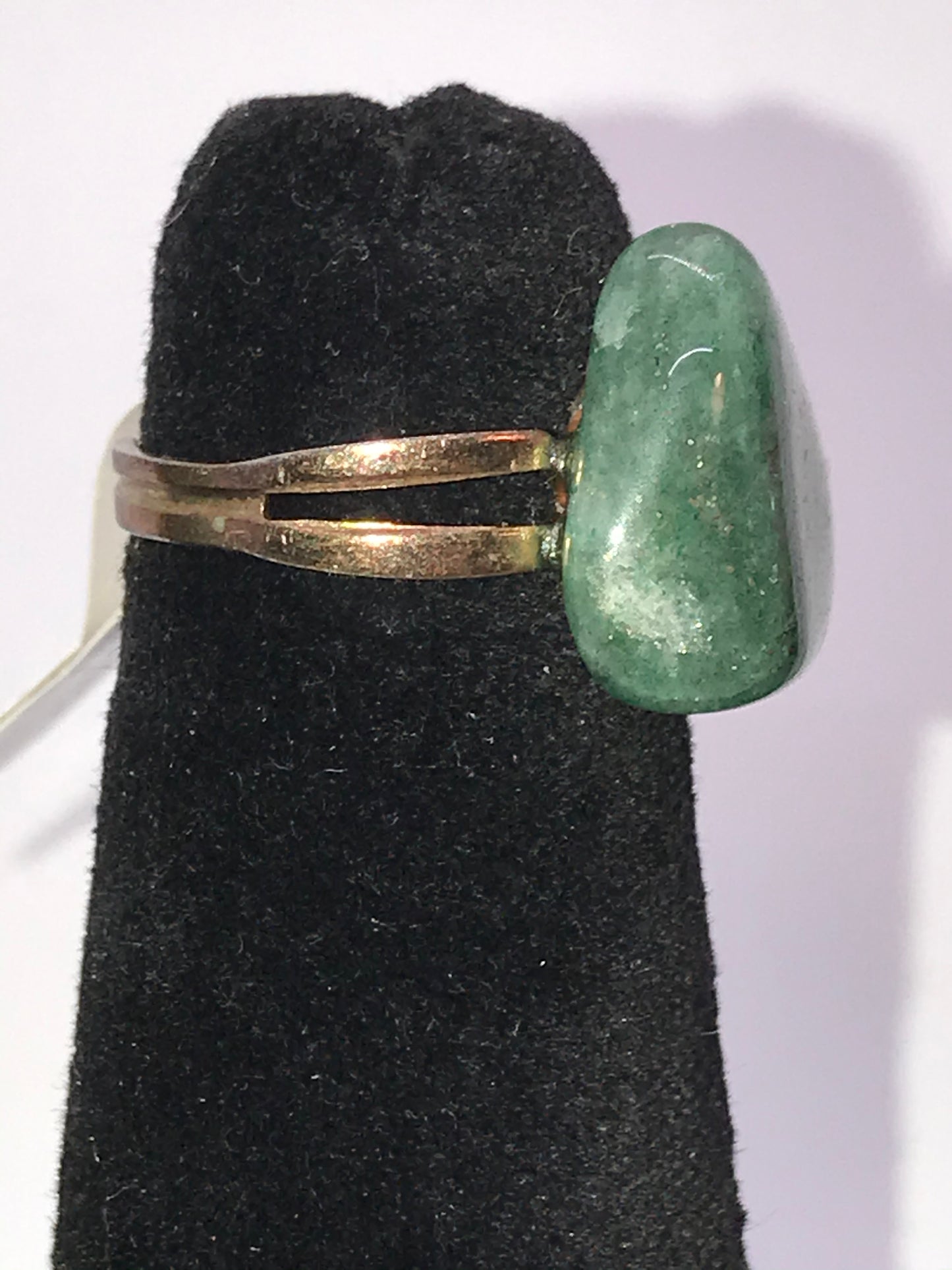 Green Aventurine Stone Ring, Sizeable