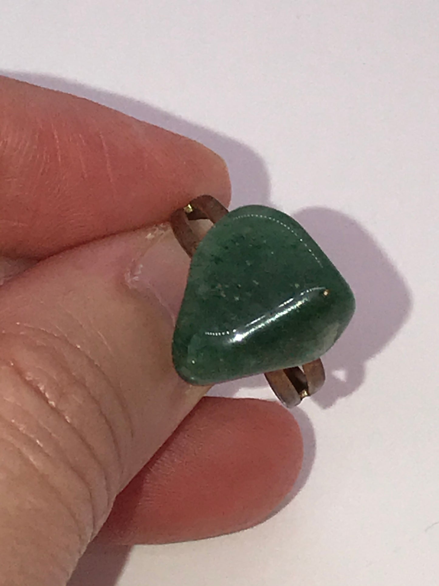 Green Aventurine Stone Ring, Sizeable