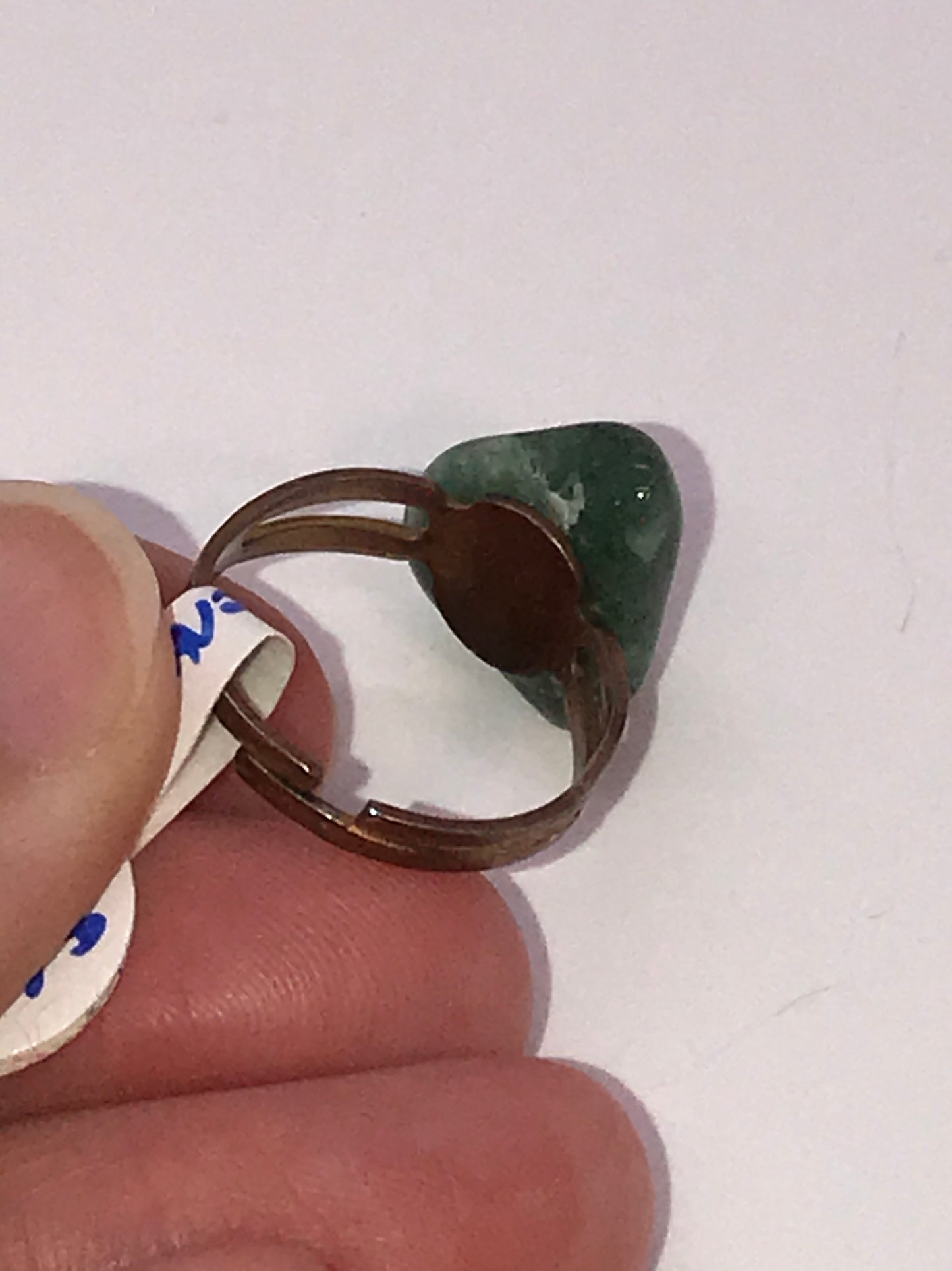 Green Aventurine Stone Ring, Sizeable