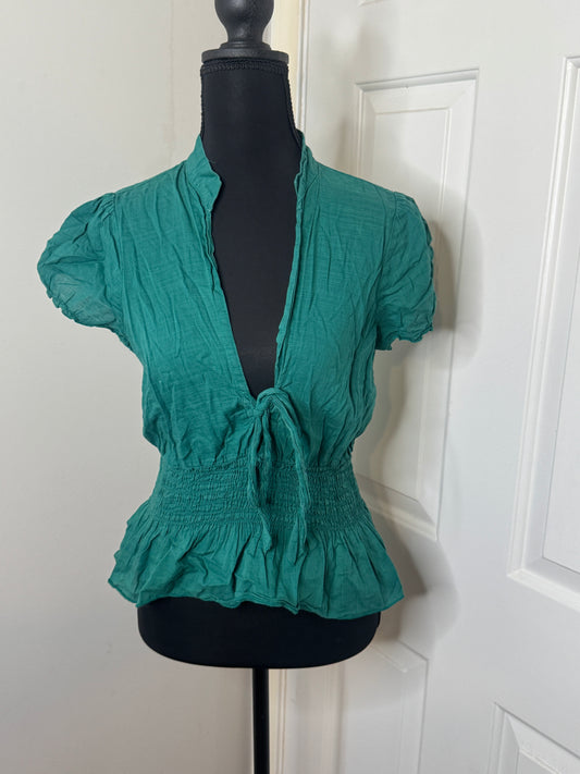 Green Charlotte Russe Blouse, Size Large