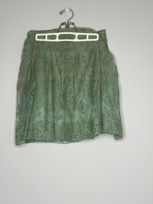 Green Eyelet Elie Tahari size 4 Skirt