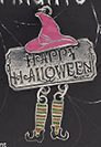 Happy Halloween Witchy Leg Pendant