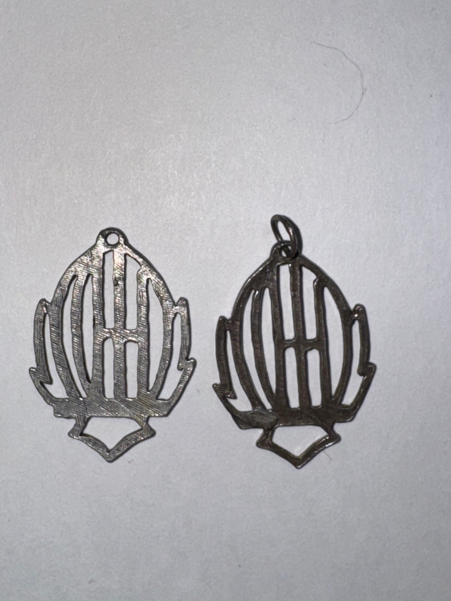 Open Pewter Harley Davidson Pendant