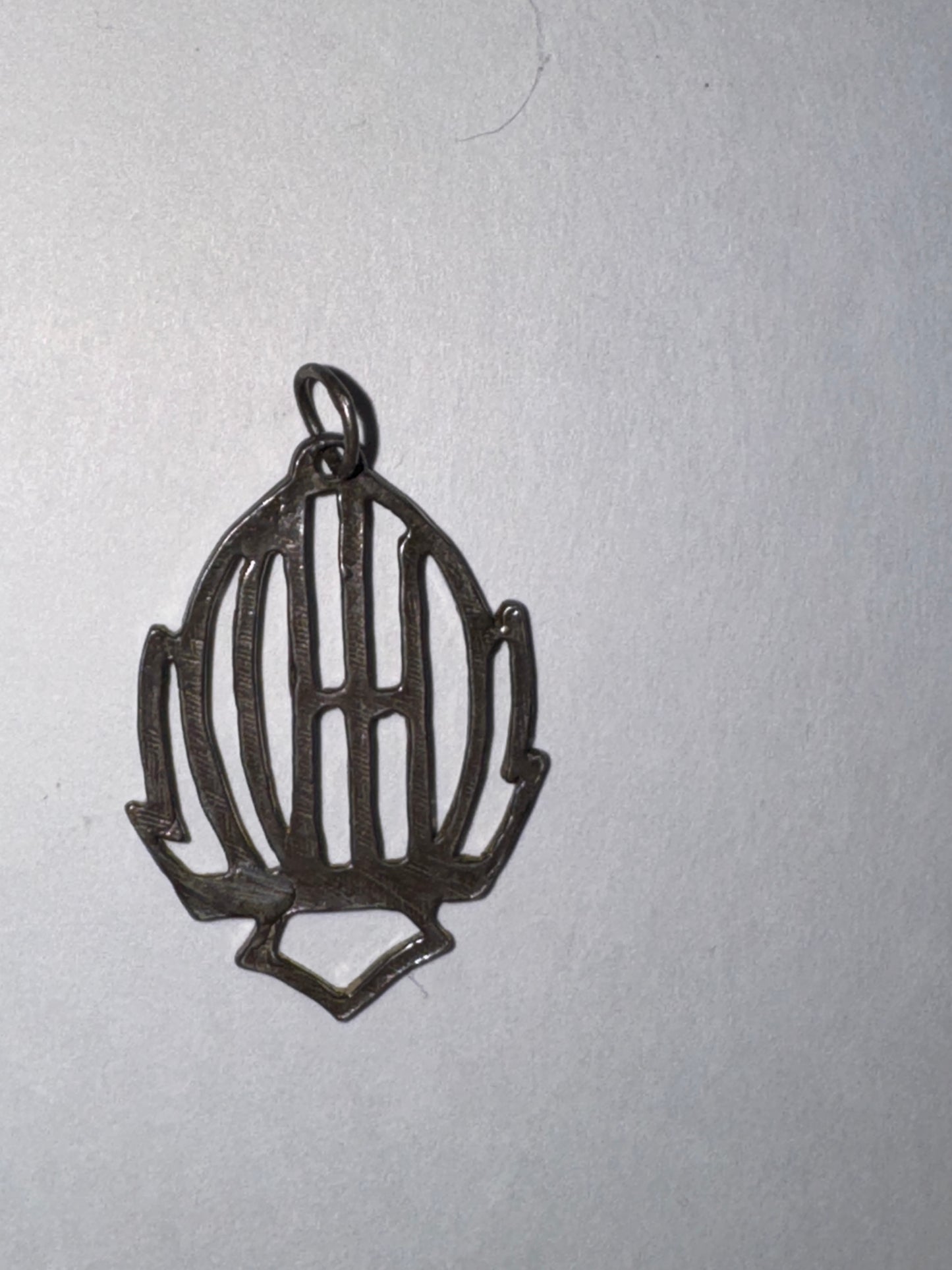 Open Sterling Silver Harley Davidson Pendant
