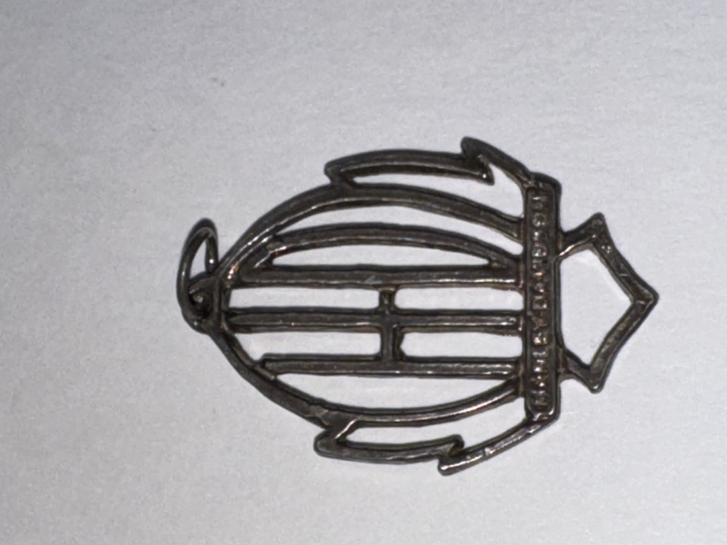Open Sterling Silver Harley Davidson Pendant