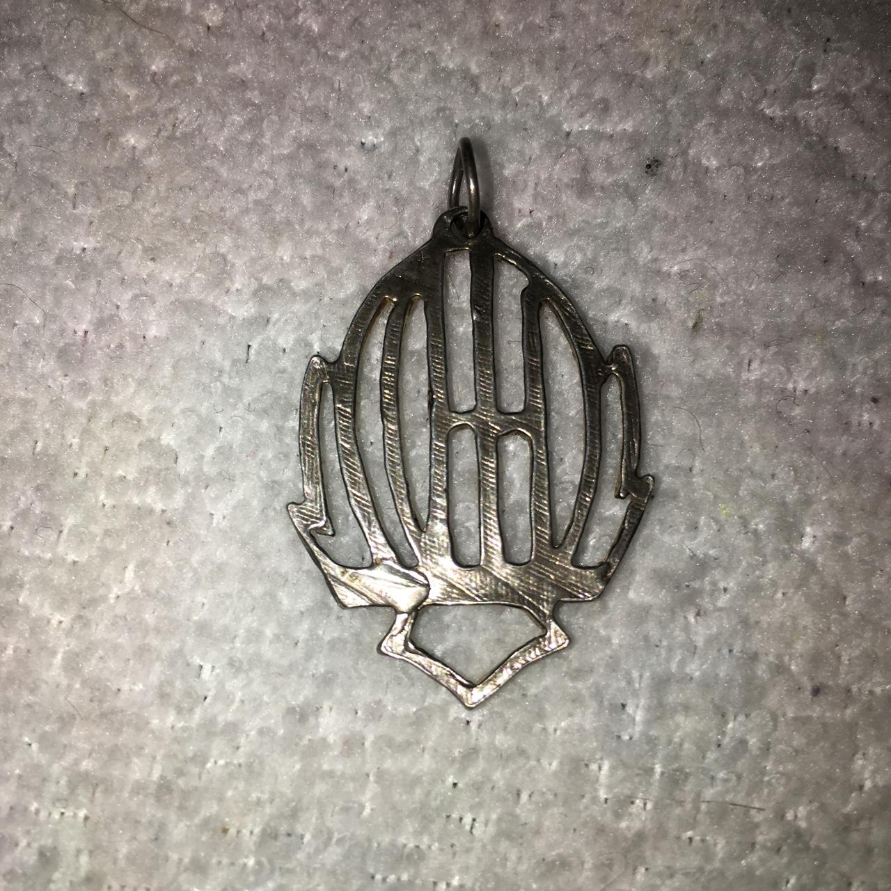 Open Sterling Silver Harley Davidson Pendant